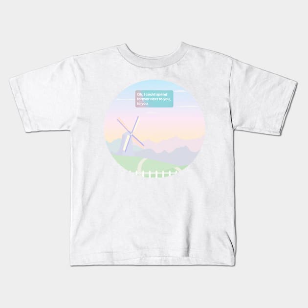 Bloom Surfaces Kids T-Shirt by mansinone3